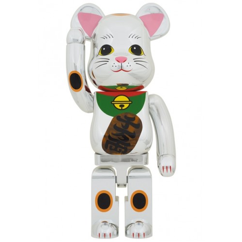 BE@RBRICK ✖️ 招財猫 銀メッキ 發光 1000％