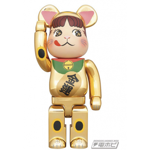 BE@RBRICK x 招き猫 ペコちゃん 金運 金メッキ 1000％