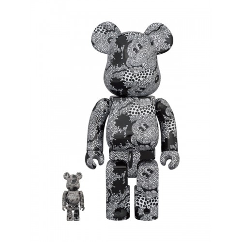 BE@RBRICK ✖️ Keith Haring Mickey Mouse 400% + 100％