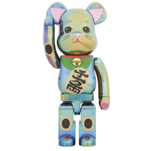 BE@RBRICK 招き猫 招財貓 黒透明メッキ 1000%