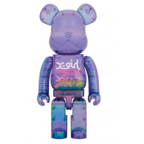 BE@RBRICK X-girl CLEAR PURPLE 1000％