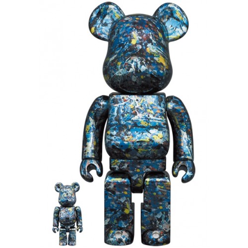 BE@RBRICK ✖️ Jackson Pollock Studio CHROME Ver.100％ & 400％