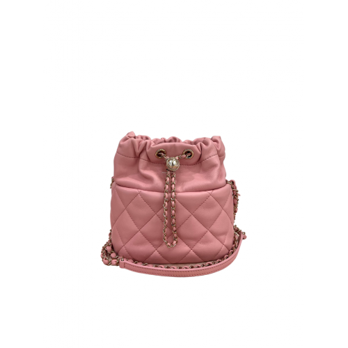 Bucket Drawstring Bag - Pink