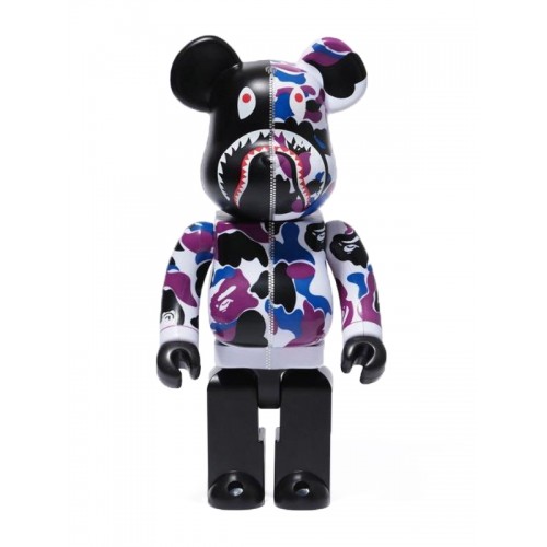 BE@RBRICK ✖️ Bape HK Camo Shark Purple 400%