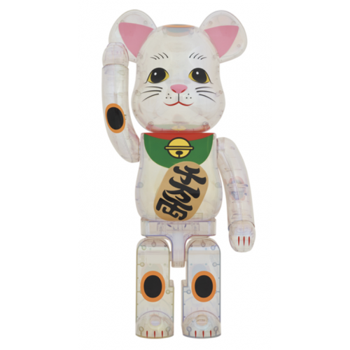 BE@RBRICK 招き猫 招財貓 透明メッキ 1000％