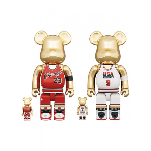 BE@RBRICK ✖️ Michael Jordan 1985 ROOKIE JERSEY & Michael Jordan 1992 TEAM USA 400% + 100％