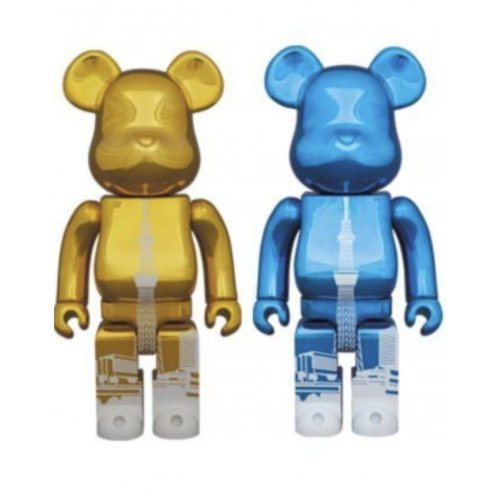 Bearbrick  Tokyo晴空塔 Skytree Gold + Blue 400%