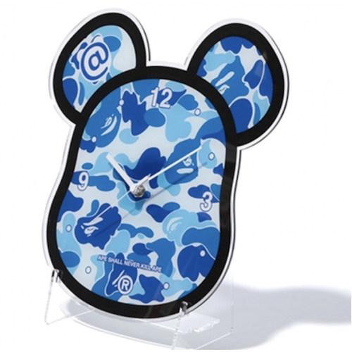 BE@RBRICK x BAPE Medicom Toy ABC Bearbrick Clock - Blue