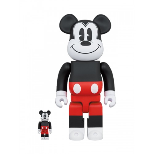 BE@RBRICK ✖️ MICKEY MOUSE (R&W 2020 Ver.) 400% + 100％