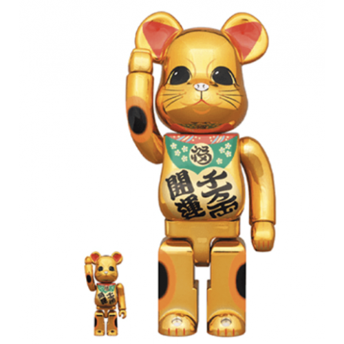 Bearbrick 招き猫 開運・千万両 金メッキ 100％ & 400％